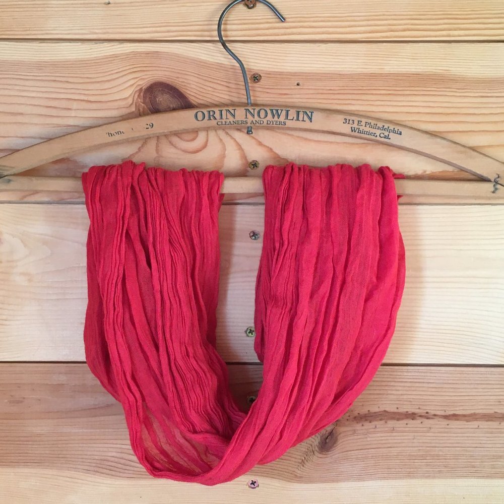Threads for Thought Infinity Coral Scarf